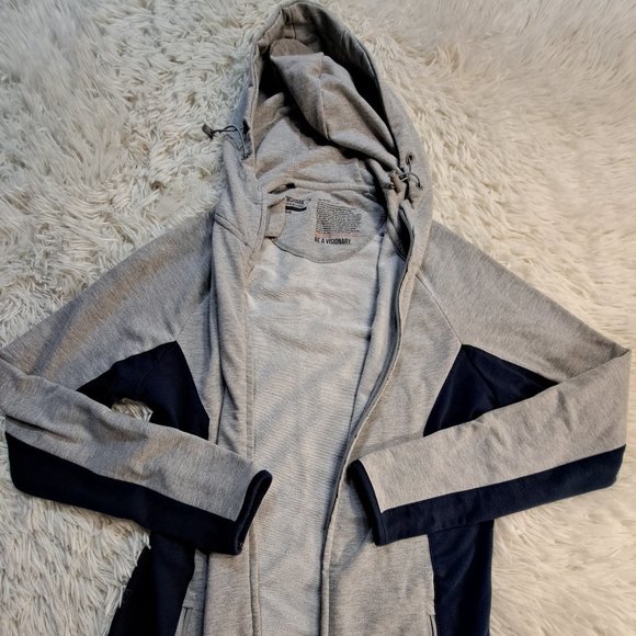 Gymshark Zip Up Men's Hoodie Grey/Blue - Size Small - Picture 1 of 4